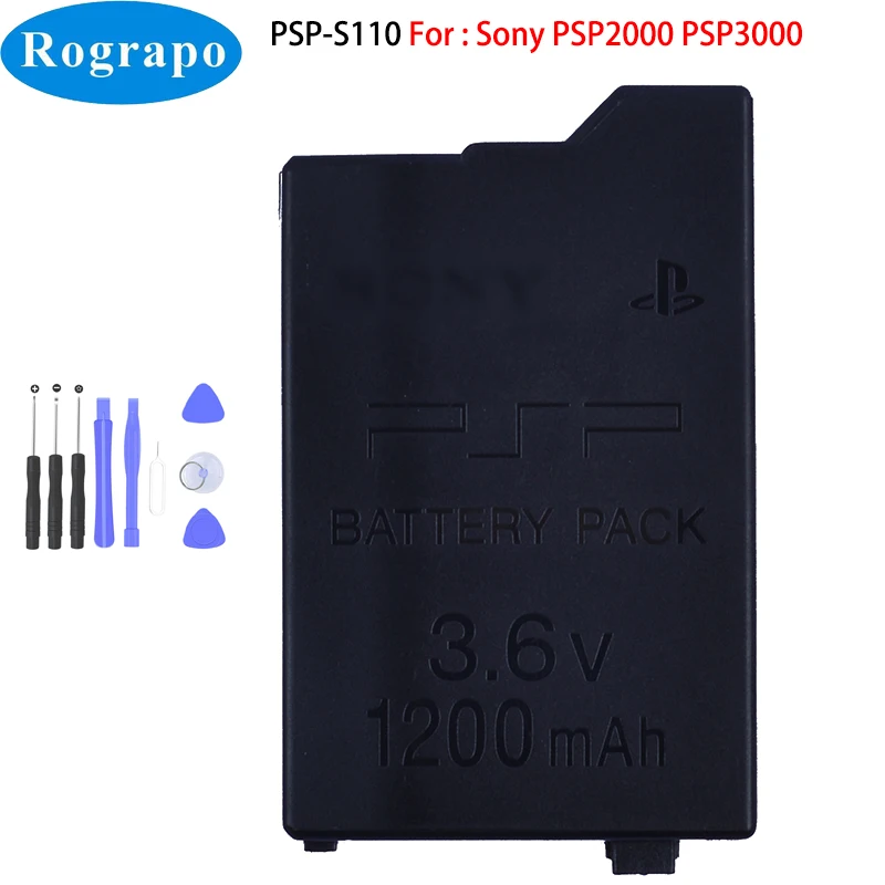 Nueva batería de repuesto de 1200mA para PSP S110, compatible con Sony PSP2000, PSP3000, PSP-S110, para el control de PlayStation Portable.