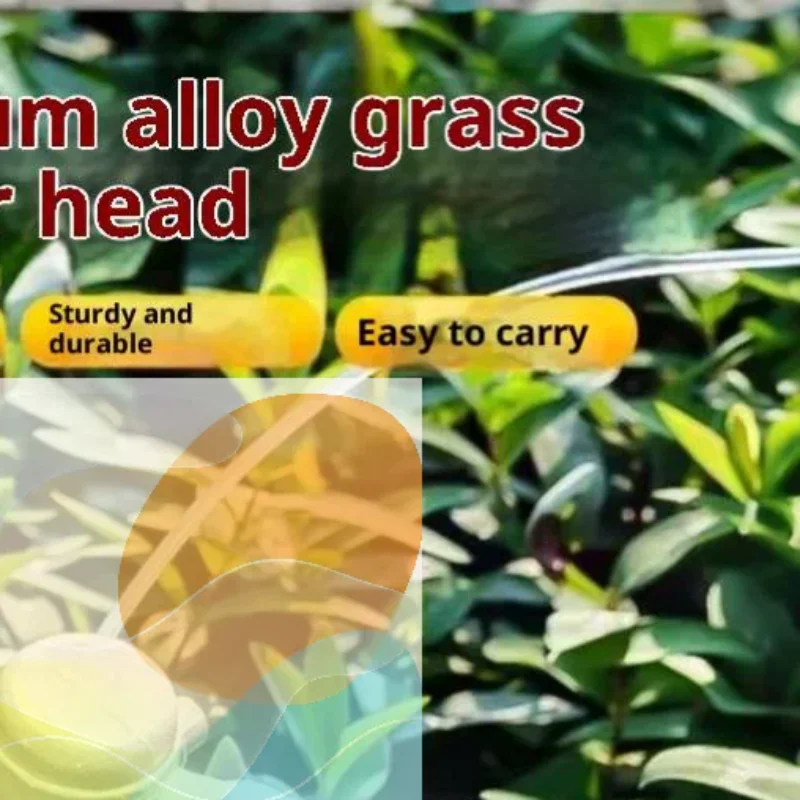 1 Set Durable Aluminum Alloy Grass Trimmer Head Nylon Wrapped Steel Line High Performance Weed Cutter for Outdoor Garden Lawn C