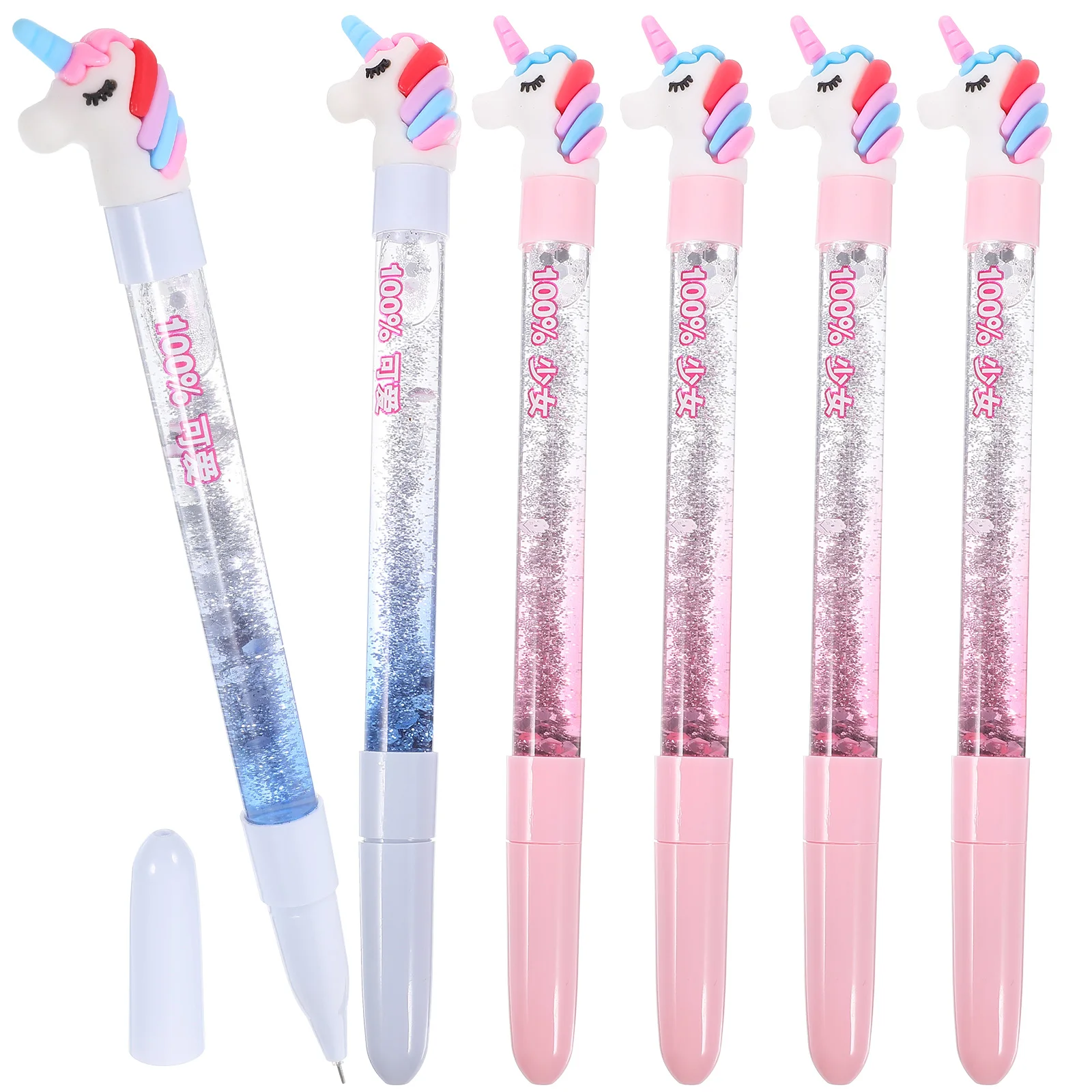 

6pcs Themed Sign Smooth Ink For Students Gel Ergonomic Writing School Stationery Plastic Pens Graduation