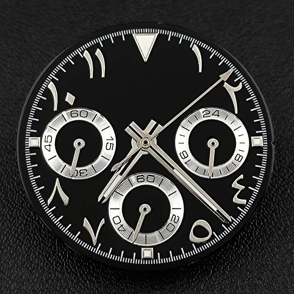 VK63 dial Man's watch dial Customize logo dial panda dial suitable for VK63 movement watch accessories repair tools