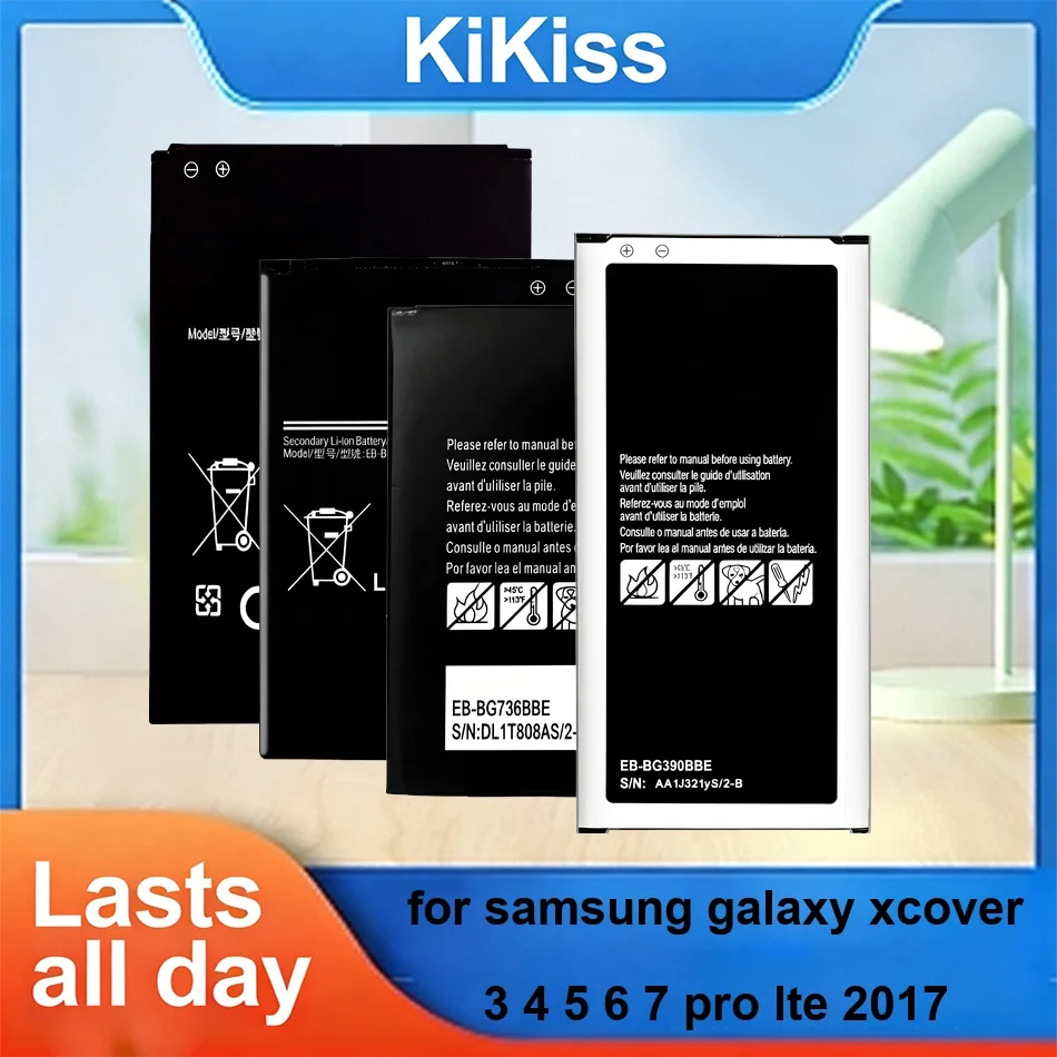 EB-BG736BBE EB-BG388BBE EB-BG556GBY For Samsung Galaxy Xcover 3 4 5 6 7 Pro Lte 2017 2200-4500mAh Mobile Phone Battery