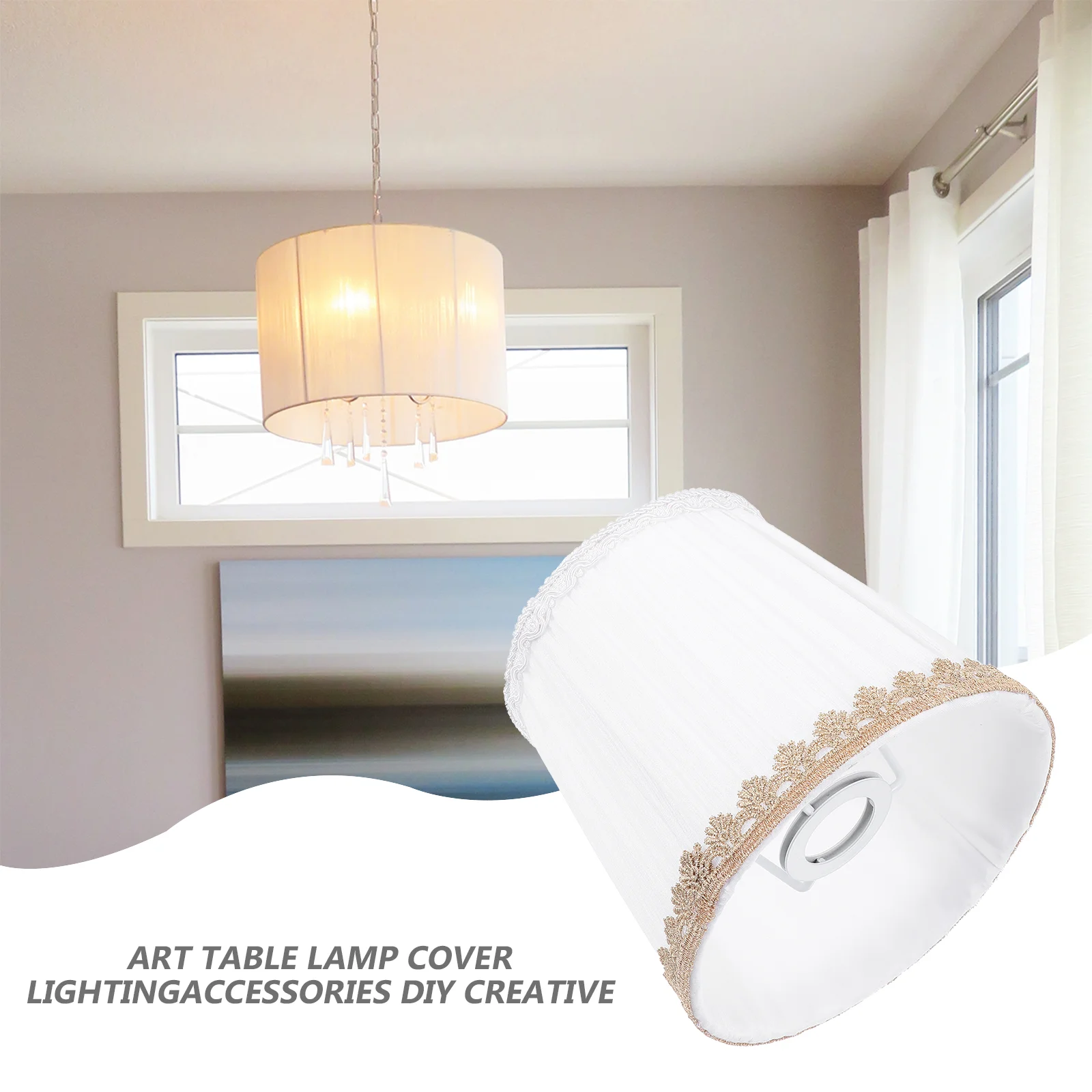 Fabric Lampshade Home Decoration Hanging Floor Room Protector Accessory Decorative