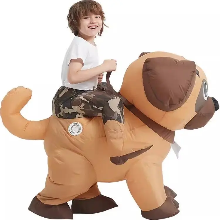 

Mounted Dog Inflatable Suit Cartoon Doll Costume Adult Wear Big Head Dog Kindergarten Activity Performance Doll Prop Costume