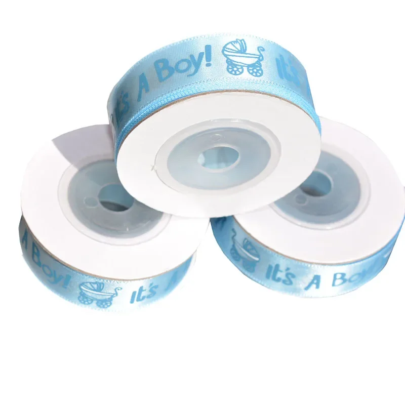10 Yards Baby Boy è una ragazza nastro di raso carta fai-da-te confezioni regalo per bambini Baby Shower decorazioni per feste di buon compleanno