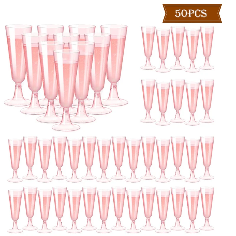 

Многофункциональные пластиковые бокалы для шампанского, прозрачные пластиковые бокалы для выпечки, стаканы Mimosa, коктейльные бокалы, бокалы для шампанского, 50 шт.