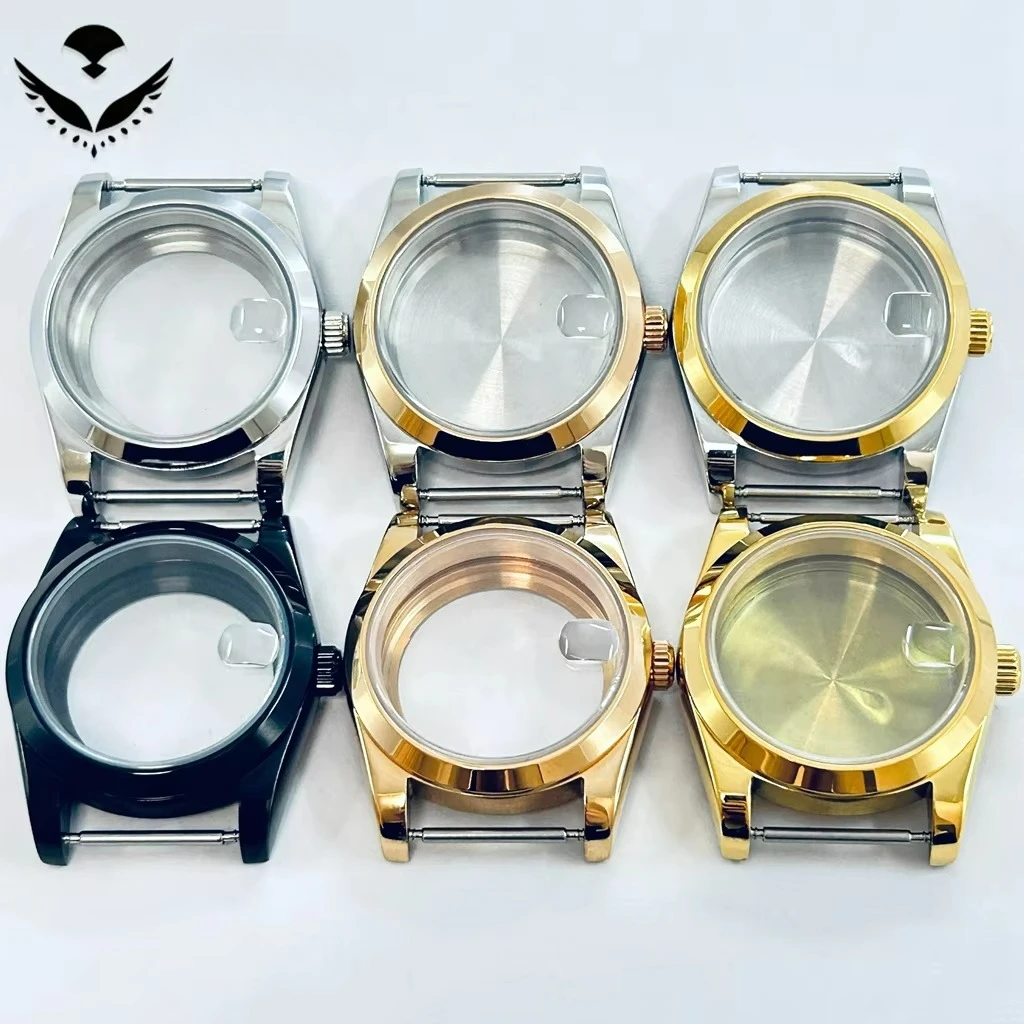 Factory Direct 36mm 40mm NH34 NH35 NH36 NH38 NH39 NH70 ETA2824 PT5000 Watch Case Date Sapphire Glass Silver Black Gold Wholesale