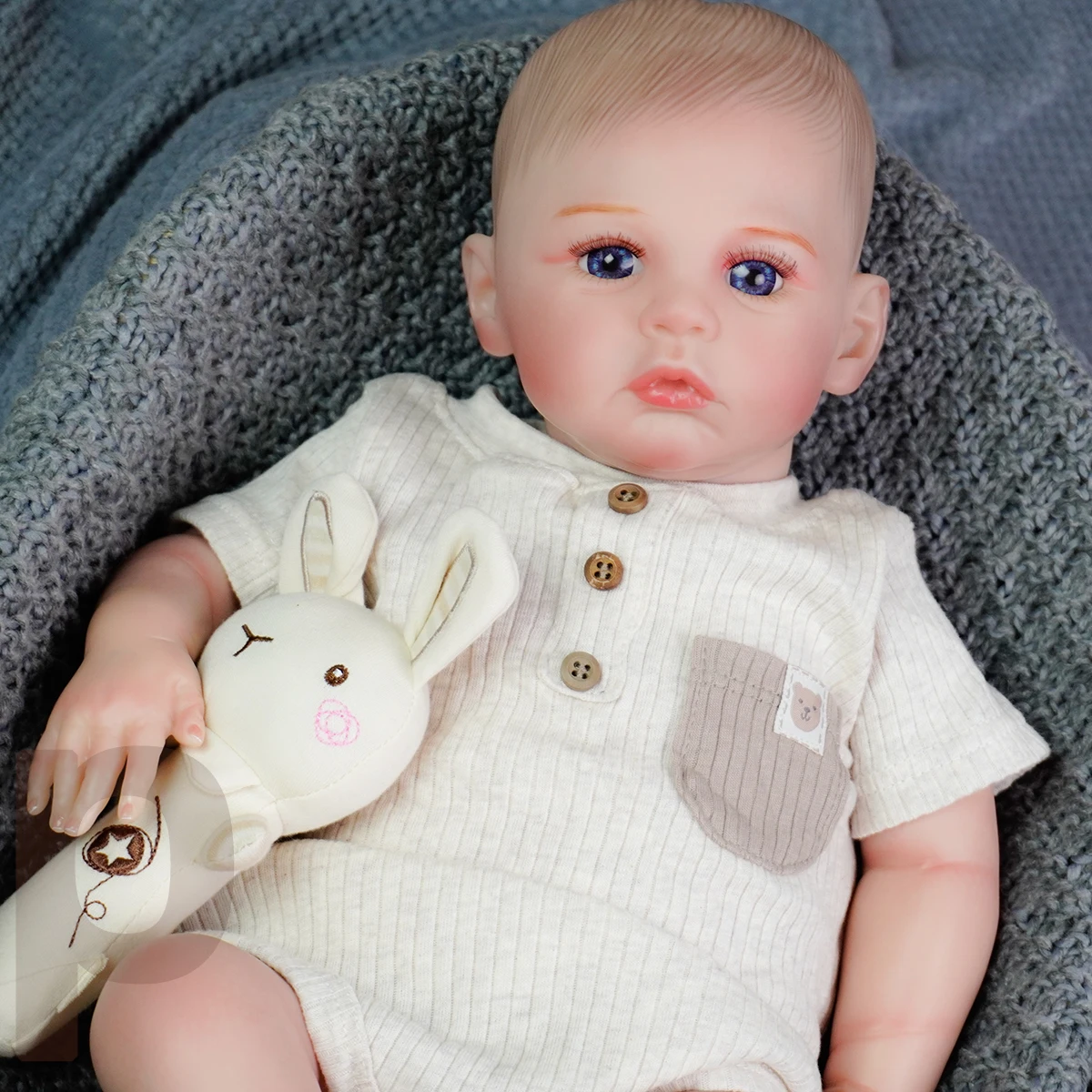 

Realistic Newborn Baby Doll with Soft Fabric Body for Toddlers 3D Skin with Visible Veins Baby Doll Fashion Doll Holiday Gifts