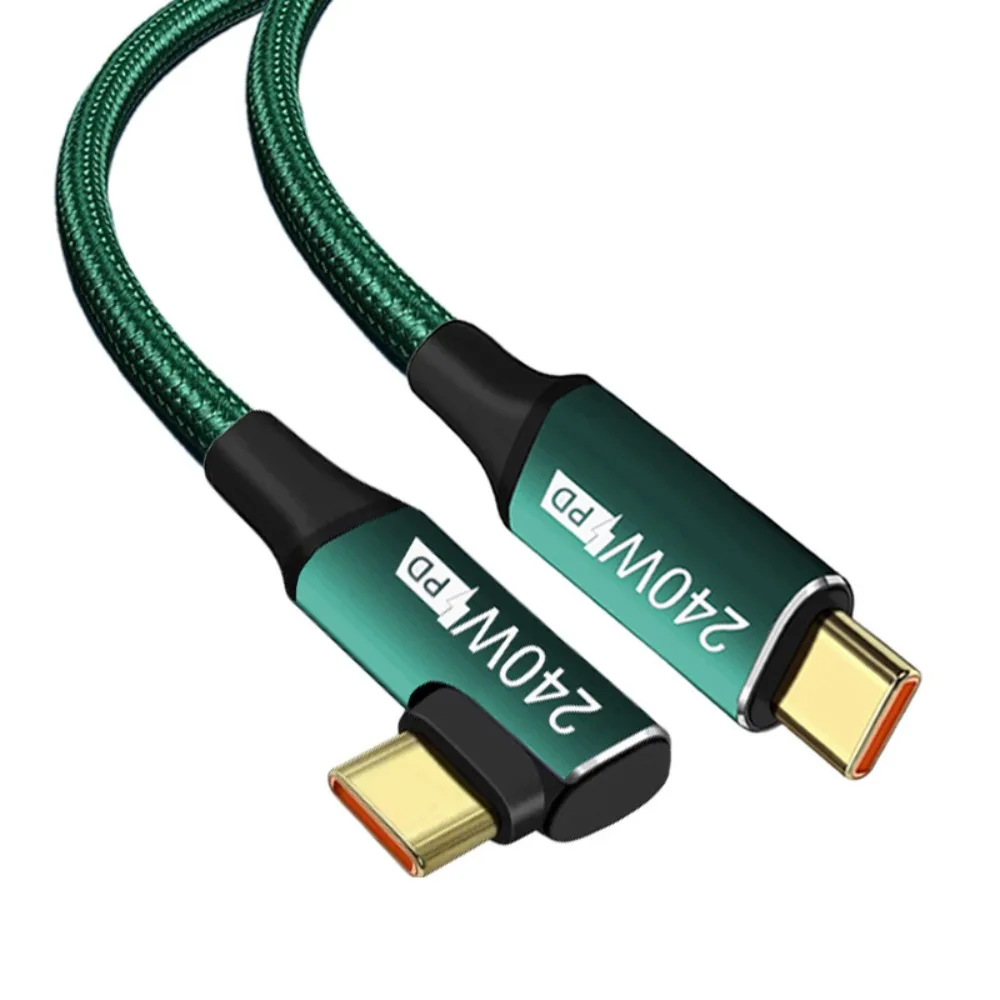 PD Single Head USB Type C Fast Charging Charging Line 90 Degree Angle USB C Cable Charging Cable Data Cord Data Wire