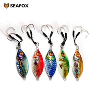 228 alta calidad agua salada 30g 40g 60g 80g cebo de plomo colorido plantilla luminosa plantillas de Metal lento con gancho auxiliar señuelo de Jigging