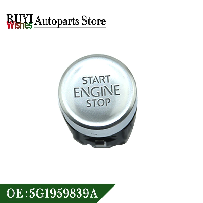 5GG959839 Car Engine Start Stop Button Switch 5G1959839A For VW Golf E-Golf T-Roc 2013 2014 2015 2016 2017 2018 2019 2020 2021