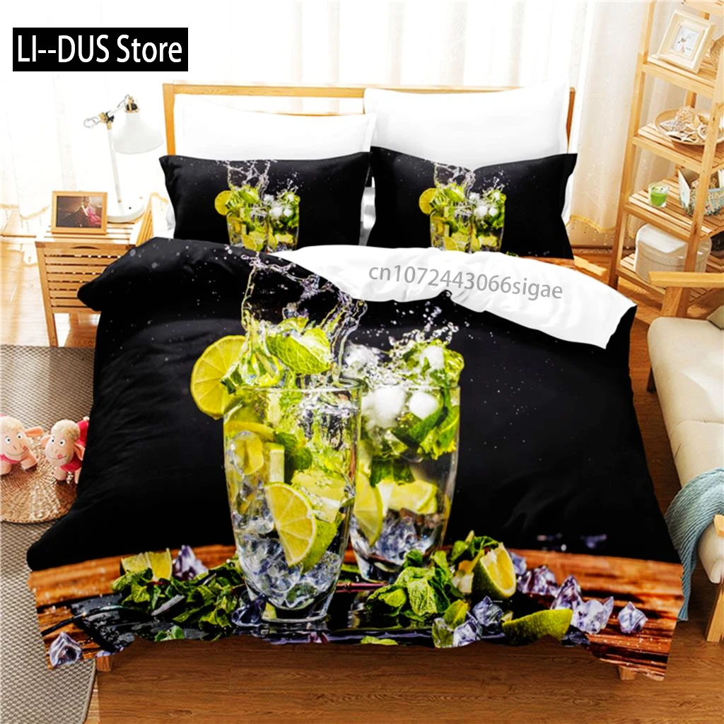 

Refreshing Lemonade Bedding Set Duvet Cover Set 3d Bedding Digital Printing Queen Size Bedding Set Fashion Design