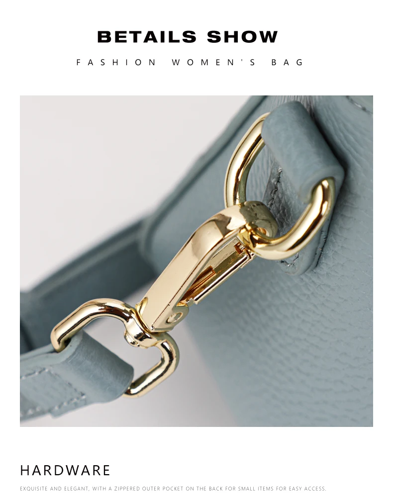 Aidanni Damen-Umhängetasche aus echtem Leder, 2026 Sommer Neue Trendige Vielseitige Schultertasche, Kleine Handtasche aus Rindsleder der obersten Schicht – Detail 14