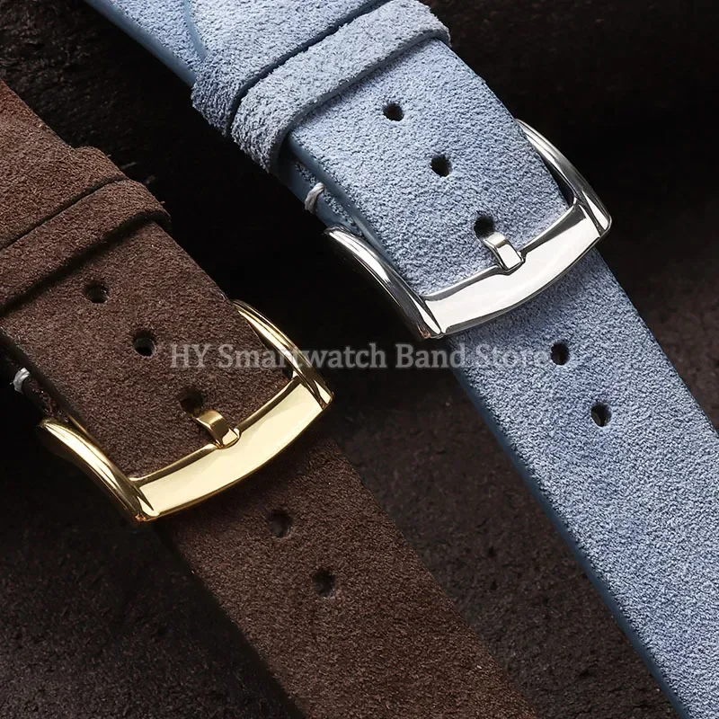 Cinturino per orologio in pelle scamosciata da 20mm 22mm per Seiko per Omega per Rolex cinturino da polso a sgancio rapido cinturino sportivo vintage da uomo