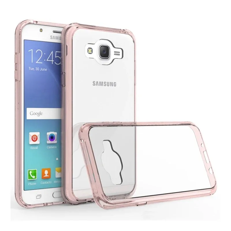 

TPU/PC Phone Case for Samsung Galaxy J7 2015 J700 Funda Capa Shockproof Crystal Clear Shell Hard Back Cover