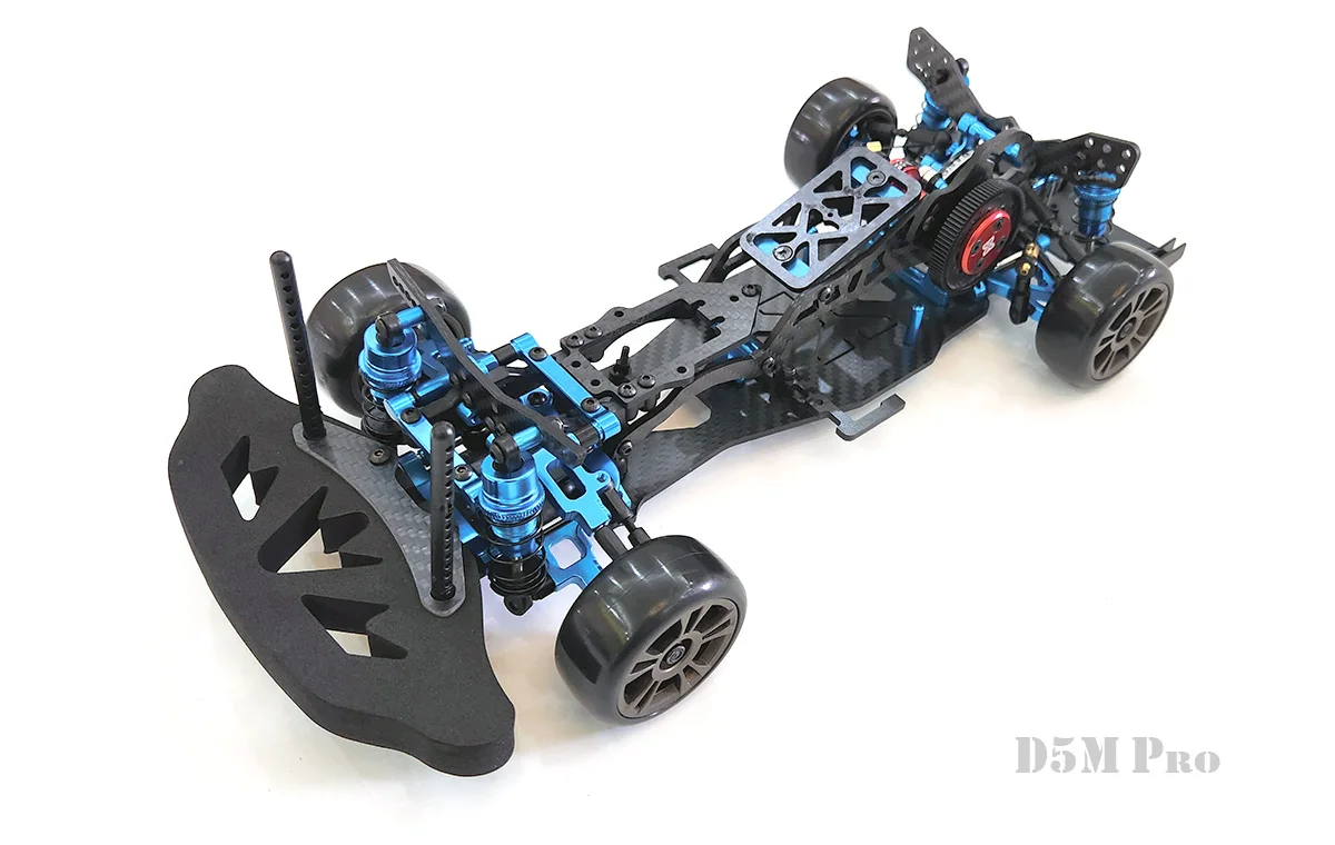 Kit Telaio Sakura D5S In Lega E Carbonio Per Auto Drift 1/10 RWD - AXSPEED Nero/Rosa