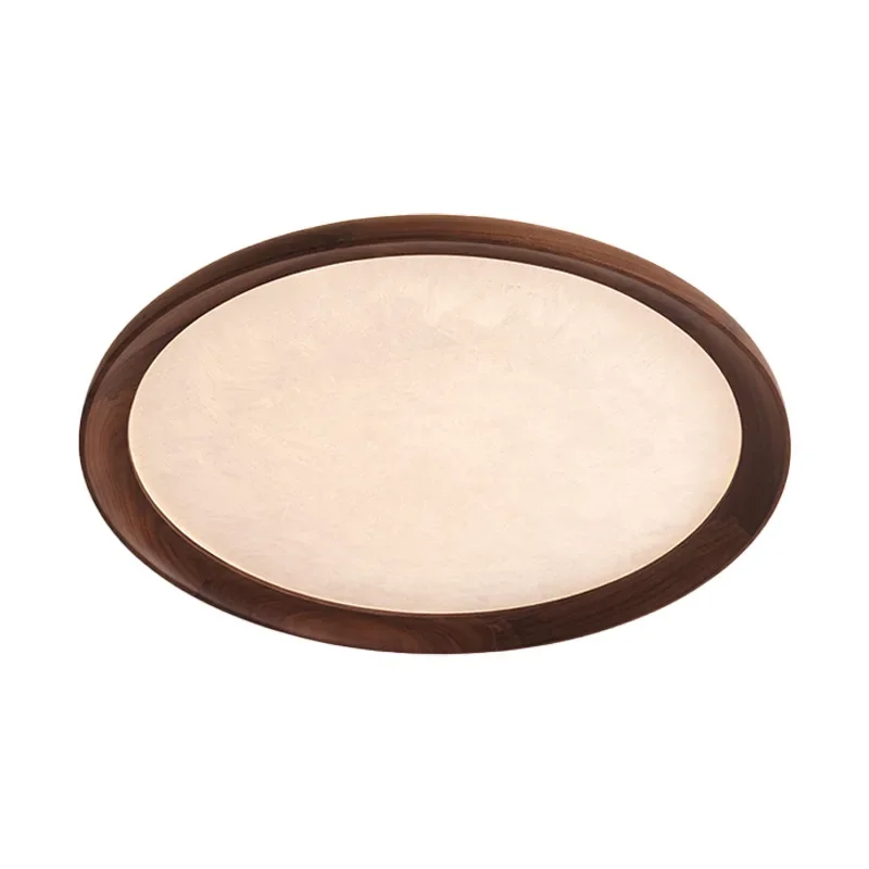 

Medieval style, bedroom, ceiling lamp, full spectrum, walnut, round, American style, new Chinese style