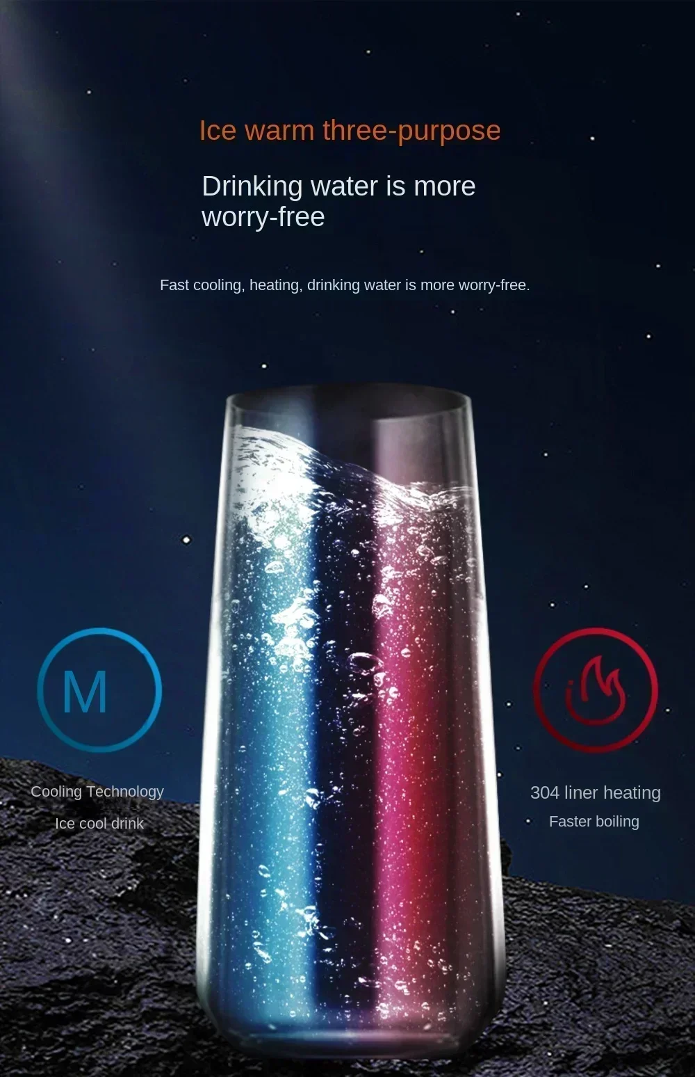 Dispensador de água vertical inteligente, sob o balde, escritório All-in-One refrigeração e aquecimento máquina, doméstico, novo