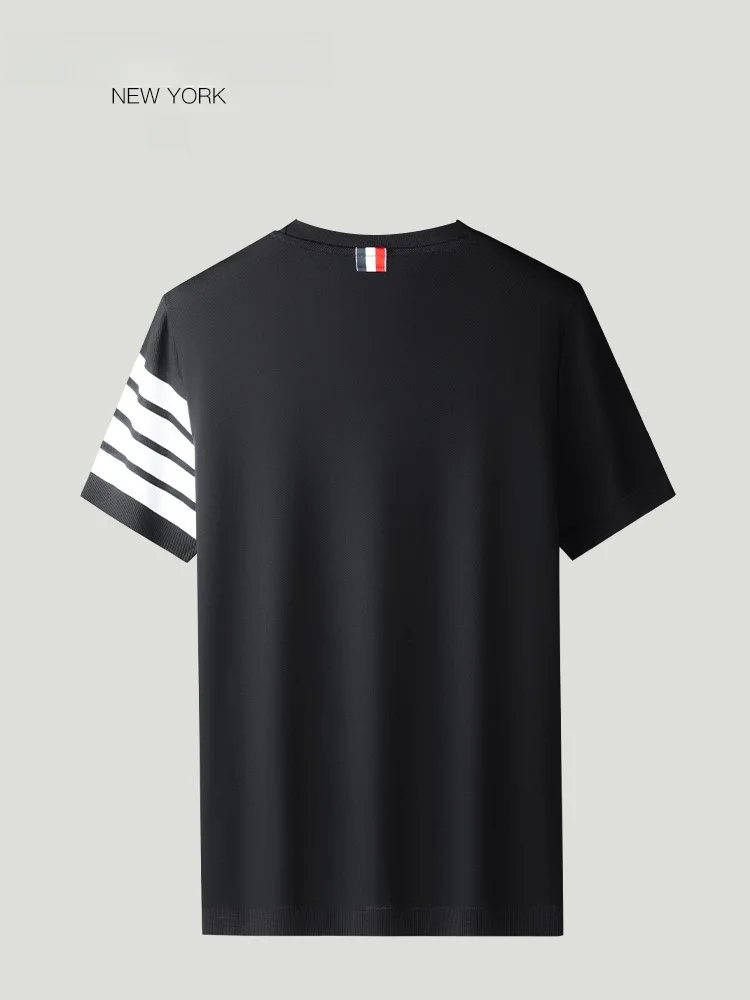 THOM BESHAUN High-End Short-Sleeve round Neck T-Shirt Lightweight Summer Collection for Men And Women