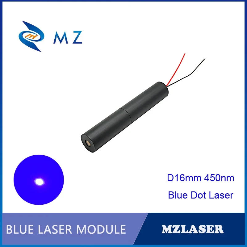 Blue Dot Laser Diode Module Hot Selling Compact D16mm 450nm 5V 10mw 20mw 30mw 50mw Industrial Grade Machine Spot Laser