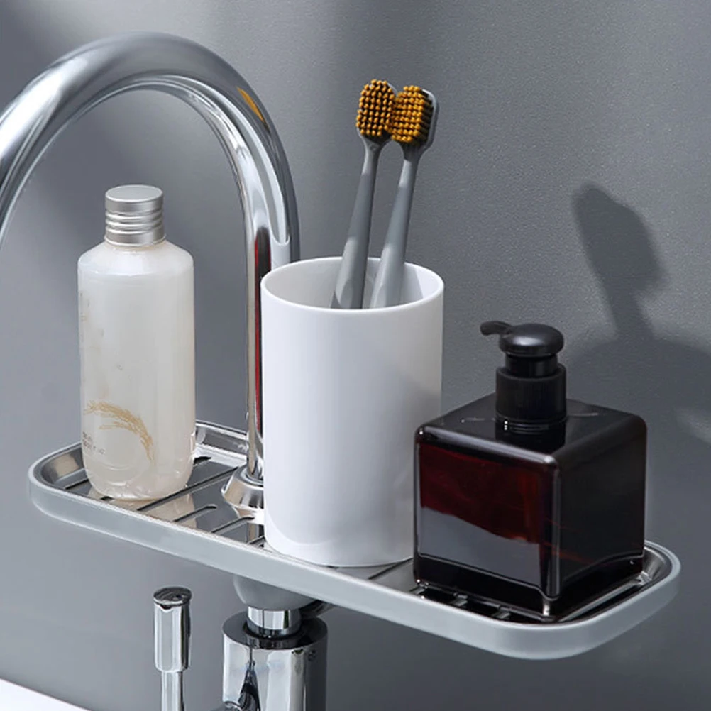 

Faucet Rack Storage Kitchen Sponge Holder Dishcloth Drain Stainless Kitchen Faucet Sponge Holder Steel Shelf ganizer Drainer