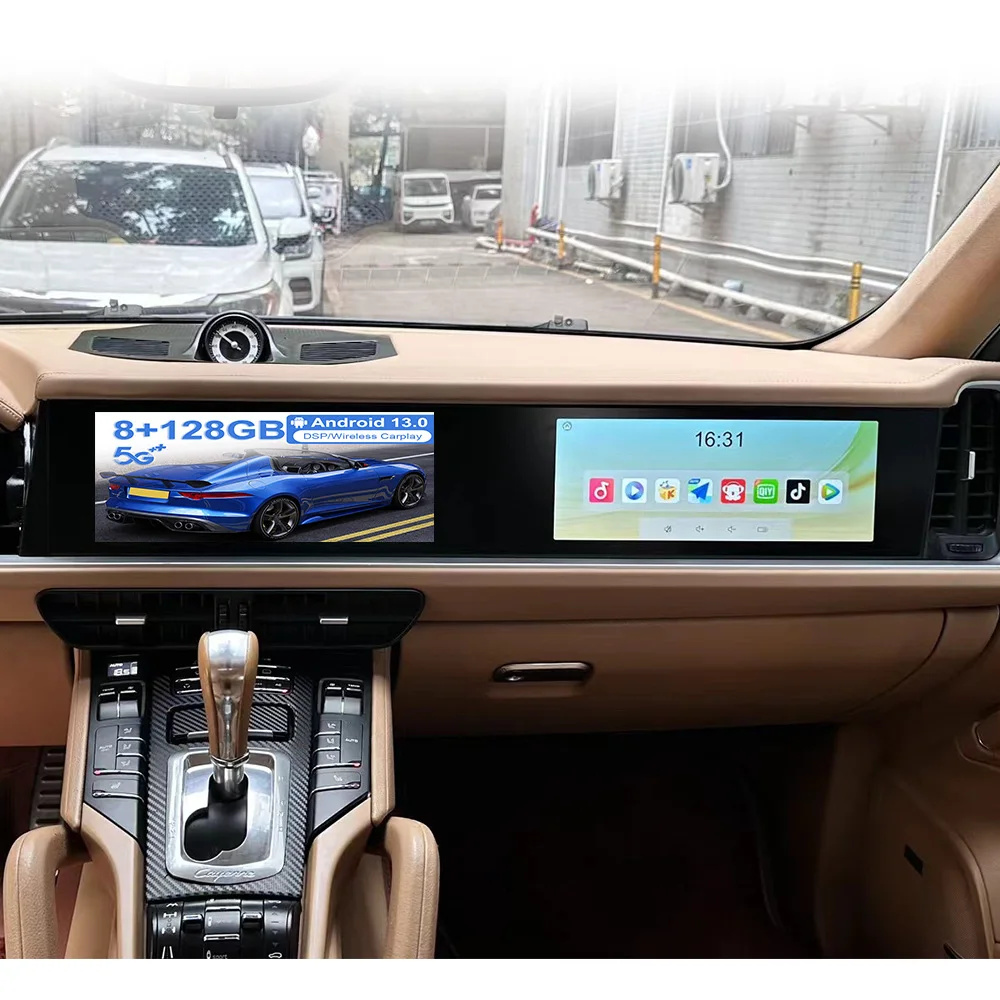 Pantalla Android de 12,3 pulgadas para Porsche Cayenne 2010-2016 Radio de coche GPS Navi reproductor Multimedia copiloto unidad principal de pantalla de entretenimiento