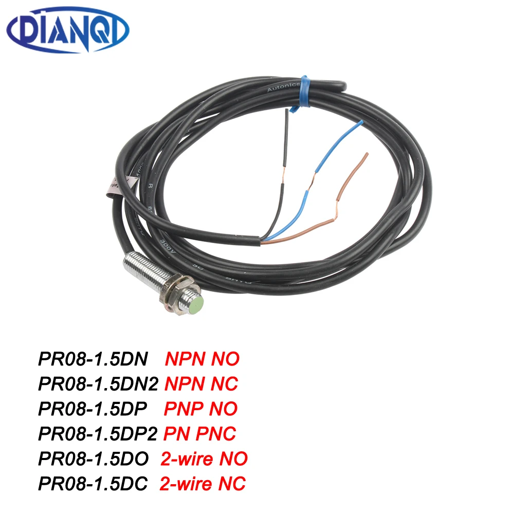 

Inductive Proximity Sensor PR08-1.5DN2 NPN 3WIRE NC Detection distance 1.5MM AC DC6-36V Proximity Switch sensor switch