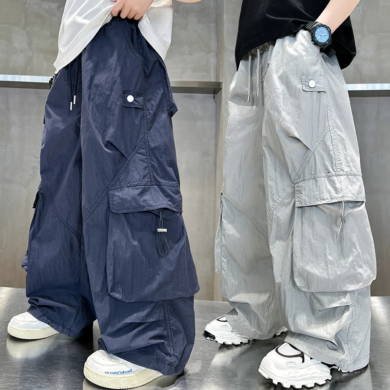 

Boys Pants With Side Pockets Tween Boys Bite-Proof Hiking Mosquito Utility Pants Child Cargo Trousers Toddler Bottom Age 4-14Y