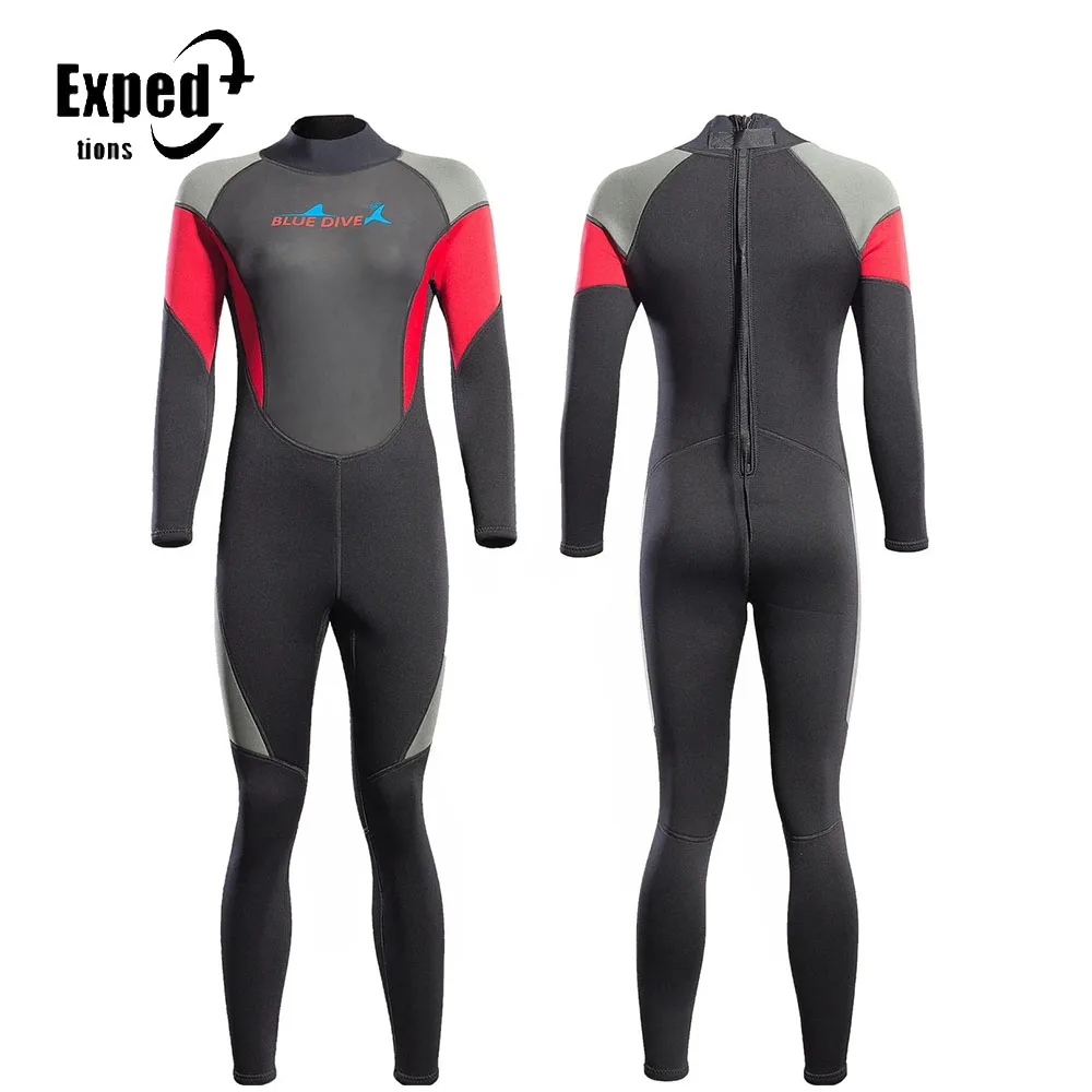 

3MM Neoprene Thermal Wetsuit One-Piece Scuba Diving Suit Winter Long Sleeve Women Spearfishing Surfing Snorkeling Men Swimsuit