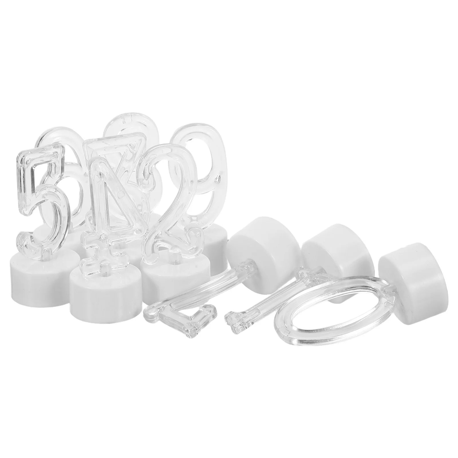 

10pcs Electronic Birthday Lights Led Number Lamps 0-9 Flameless Cake Topper Reusable Powered Party Decor For