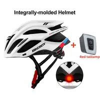 Casco de bicicleta MTB con luz trasera para hombres y mujeres, casco deportivo para ciclismo, almohadilla suave ajustable para carretera de montaña, accesorios para sombrero de seguridad
