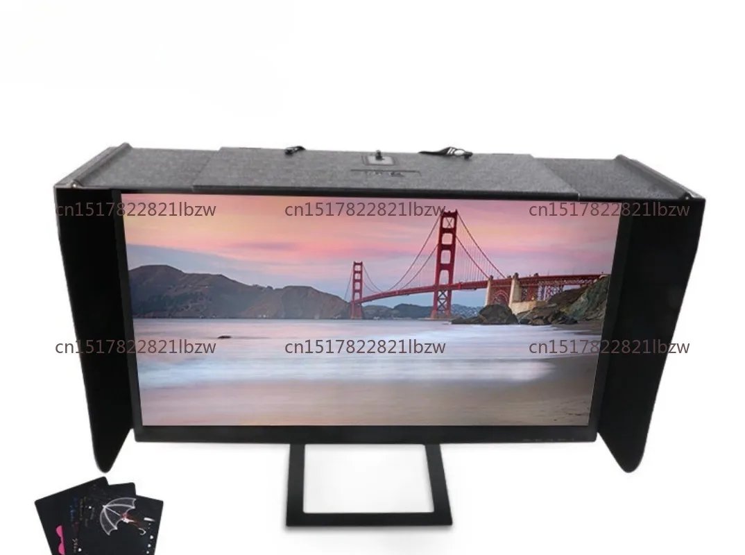 Desktop Computer Monitor Hood Tinted Shade Light Barrier Sun Visor 17-28 Inch Screen Width Adjustable 71cm