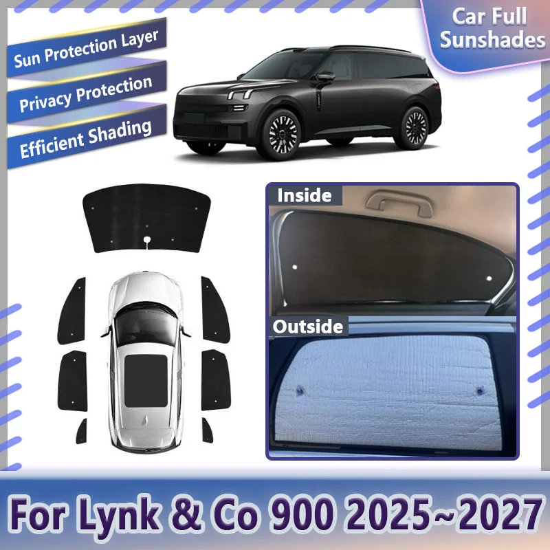

Car Sun Visor For Lynk & Co 900 2025 2026 2027 Anti-UV Full Window Sunshades Cover Sunscreen UV protection Interior Accessories
