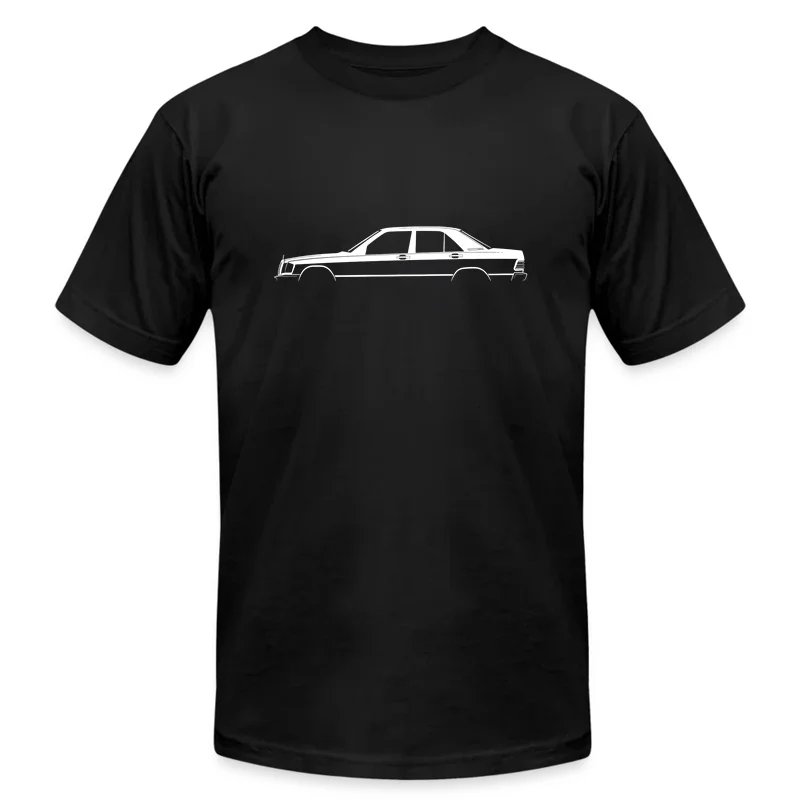 

190 E (W201) Silhouette 2024 Men T Shirt Casual Racing Car Fans Logo Enthusiast T-shirt Graphic Summer Short Sleeves 100% Cotton