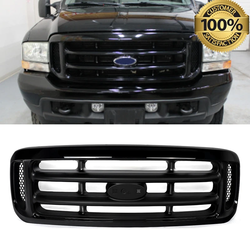 Front Bumper Upper Grille Modified Grills For Ford F250 F350 F450 Glossy Black Front Racing Grills Front Hood Grille Accessories