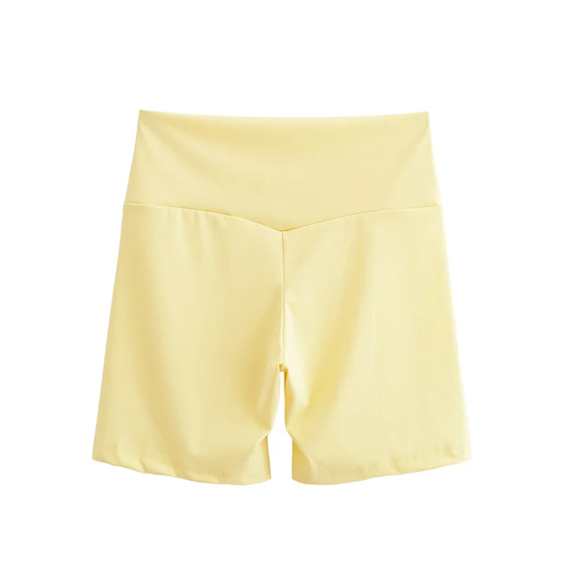 Women's Shorts Summer 2025 New Yellow Yoga Cycling Sports Jogging Workout Shorts Slim Sexy Fashionable and Versatile