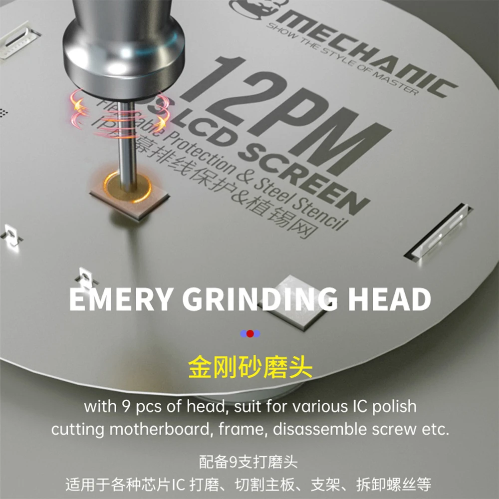 MECHANIC IRX6 Electric Grinding Pen with Adjustable Gears for Mobile Phone Ic Chip DIY Jade Carving Grinding and Polishing Tool