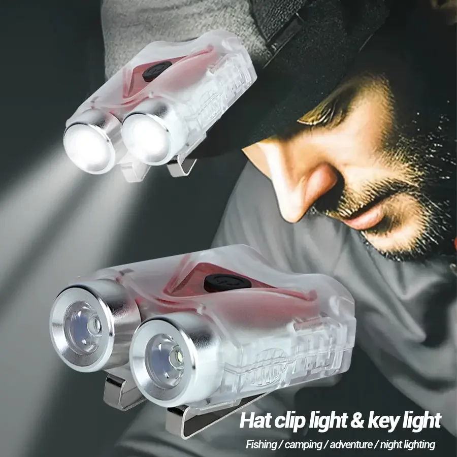 F5 recarregável mãos-livres led farol, chaveiro à prova dwaterproof água ímã farol com clipe de chapéu noite correndo acampamento trabalho de emergência