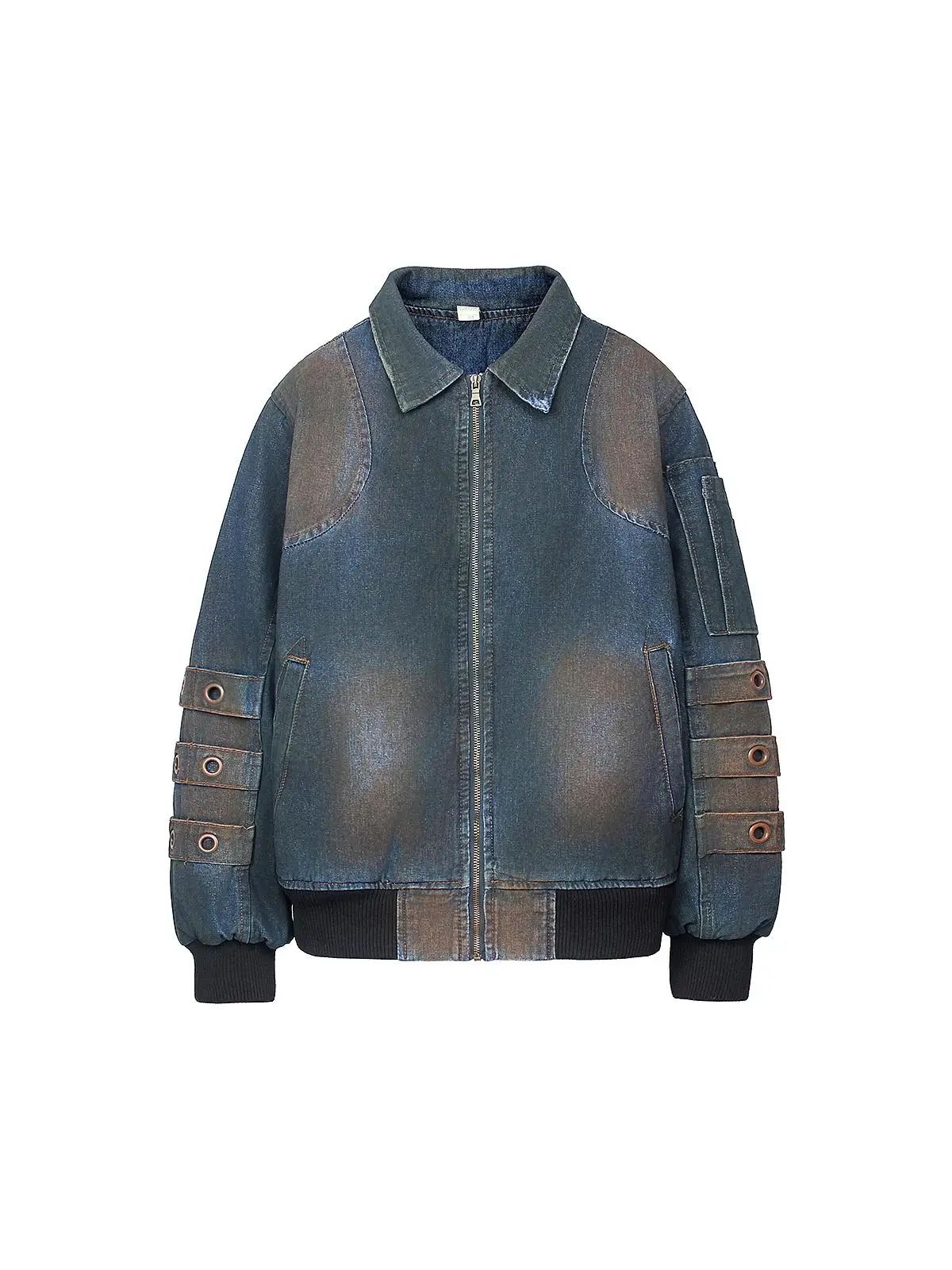 

Утепленная хлопковая куртка-жакет мужская джинсовая, окрашенная, в рабочем стиле, зимняя, свободного кроя, в американском трендовом стиле, дизайнерская, хлопковая одежда