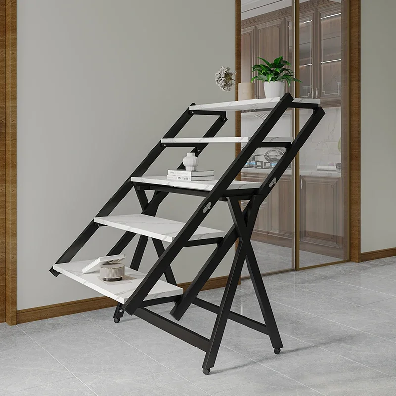 Folding table, deformed dining table, small unit, multifunctional storage rack