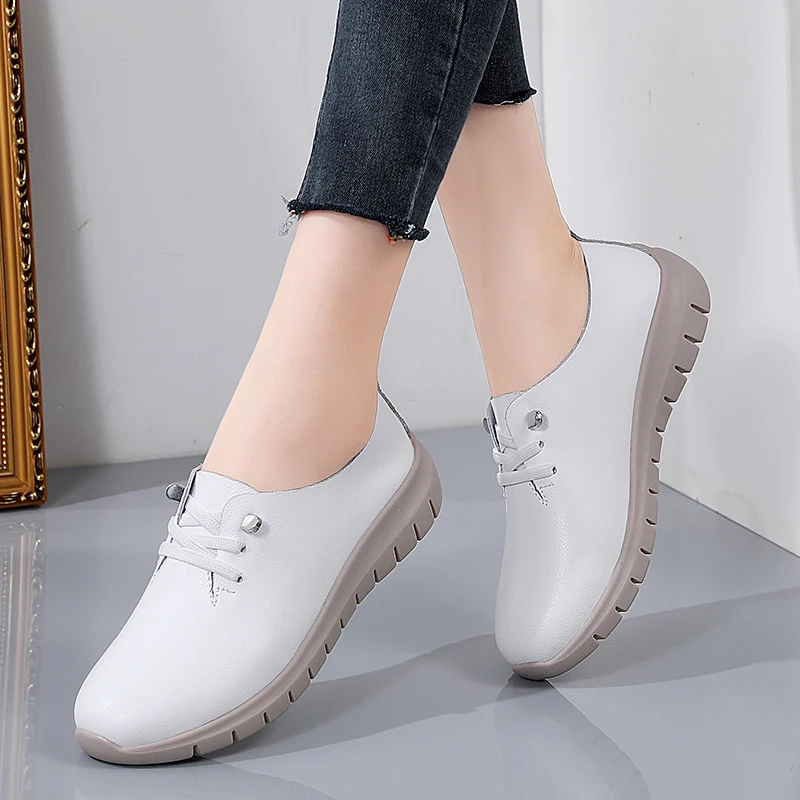 Fashion Women Oxford Shoes Casual Ladies Luxury Designer Flats Leather Sneakers Lightweight Women\'s Flat Moccasins Zapatos Mujer