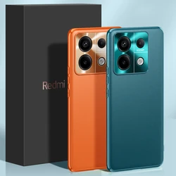 Luxury PU Leather Case For Xiaomi Redmi Note 13 Pro+ 5G Cover Matte Silicone Protection Phone Case For Redmi Note 13 Pro Plus