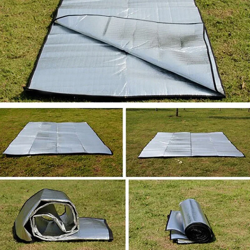 Colchoneta de aluminio impermeable para exteriores, colchón plegable de EVA para acampar, Picnic, playa, ir de viaje