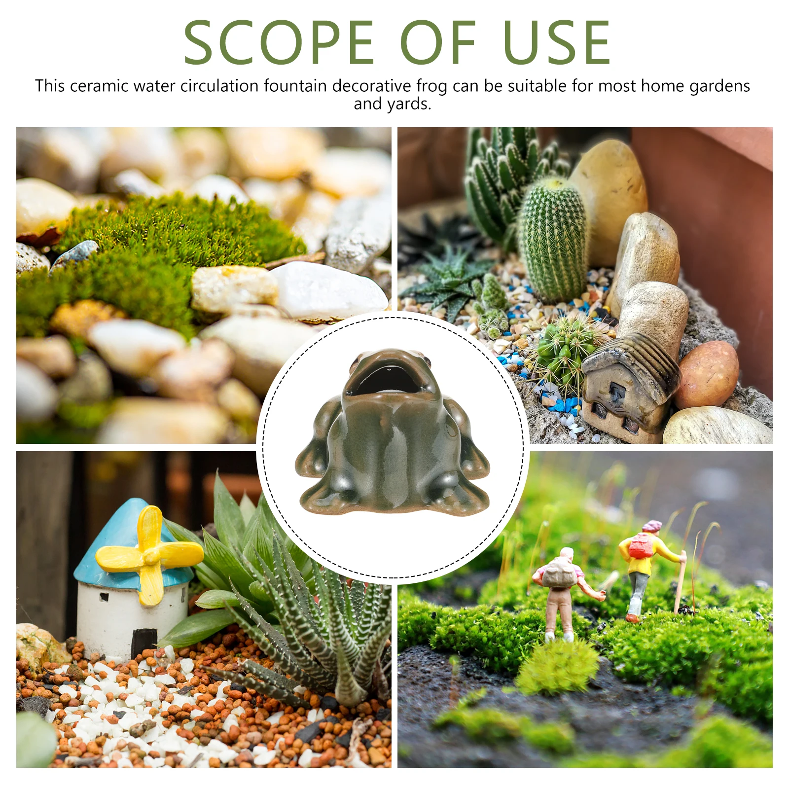 

Ceramic Circulating Waterfall Frog Decorative Fountain Yard Garden Courtyard Landscape Outdoor Decor Yard & Garden Decors