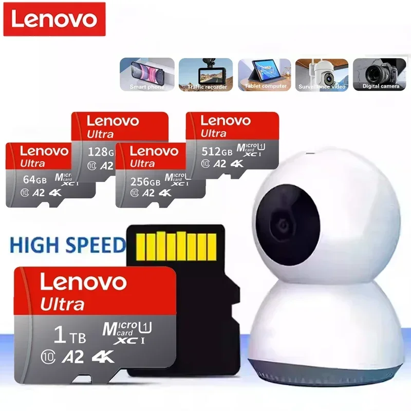 Lenovo Memory Card Micro SD Card 1TB 128GB 64GB Card Memory A2 A1 V30 U3 Flash Cards Microsd compatible For DJI pocket 3 product - view 2