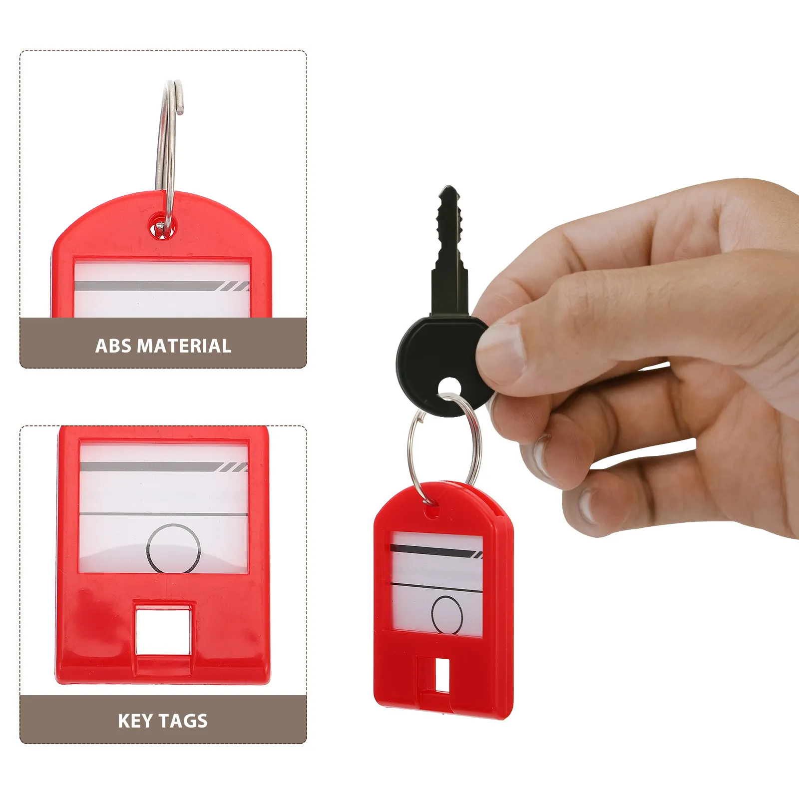 50Pcs Key Ring Labels Plastic Key Tags Number Label Id Tag for Luggage Gym Dorm Hotel Sauna Keys Bags Name Tag Rustproof