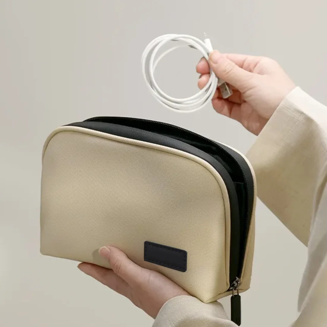 Kabel-Aufbewahrungstasche, wasserdicht, digital, elektronisch, Organizer, tragbar, USB, Datenleitung, Ladegerät, Stecker, Aufbewahrungstasche, Reise-Make-up-Tasche – Detail 8