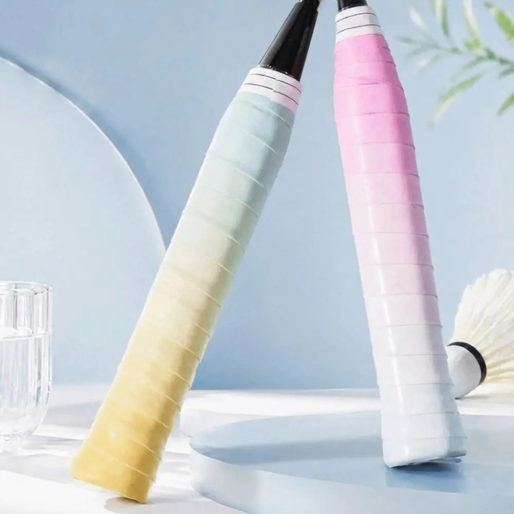 Dual Gradient Color Badminton Racket Grip Tape Sweat Absorbent Anti Slip Tennis Racket Grip Tape PU Breathable