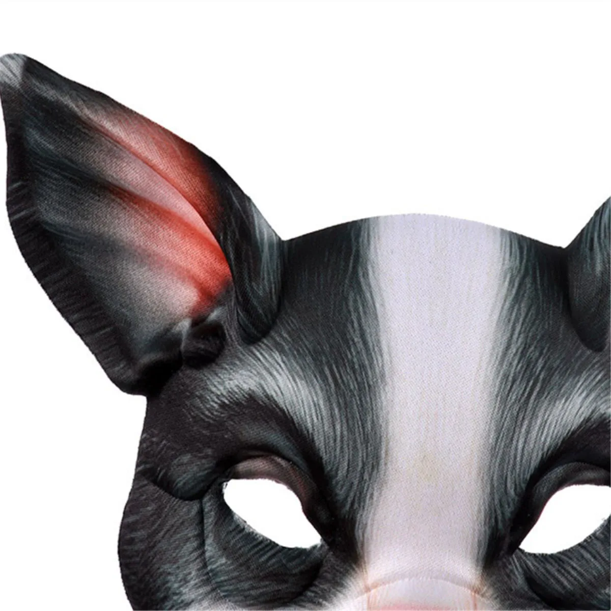 

Piggy Mask Animal Half Face Furry Masquerade Cover Black Masks for Adults Shape DIY Costume Halloween Party Wedding Prom
