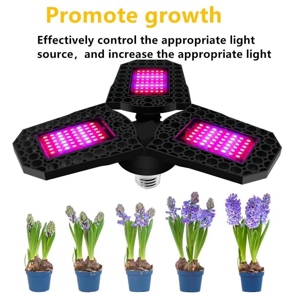 Full Spectrum Plant Growth Light LED Deformable Plant Lamp E27 Phyto Lamp Greenhouse Hydroponics Garden Flower Plant Growth Lamp