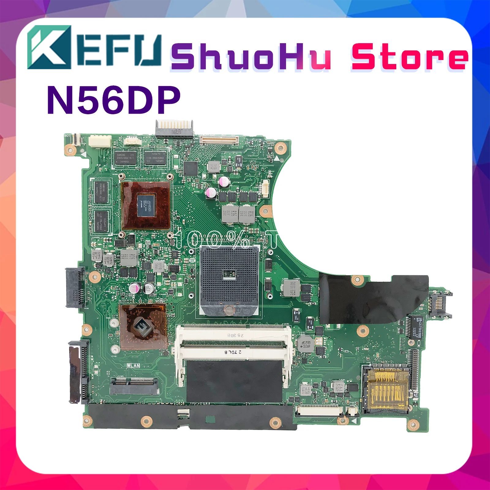 

KEFU N56DP Laptop Motherboard For ASUS N56DP Core AMD 216-083406C Notebook Mainboard REV:2.0 DDR3 100% Tested OK